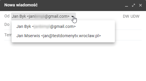 Integracja z Gmail - wysyłanie maili z kilku kont